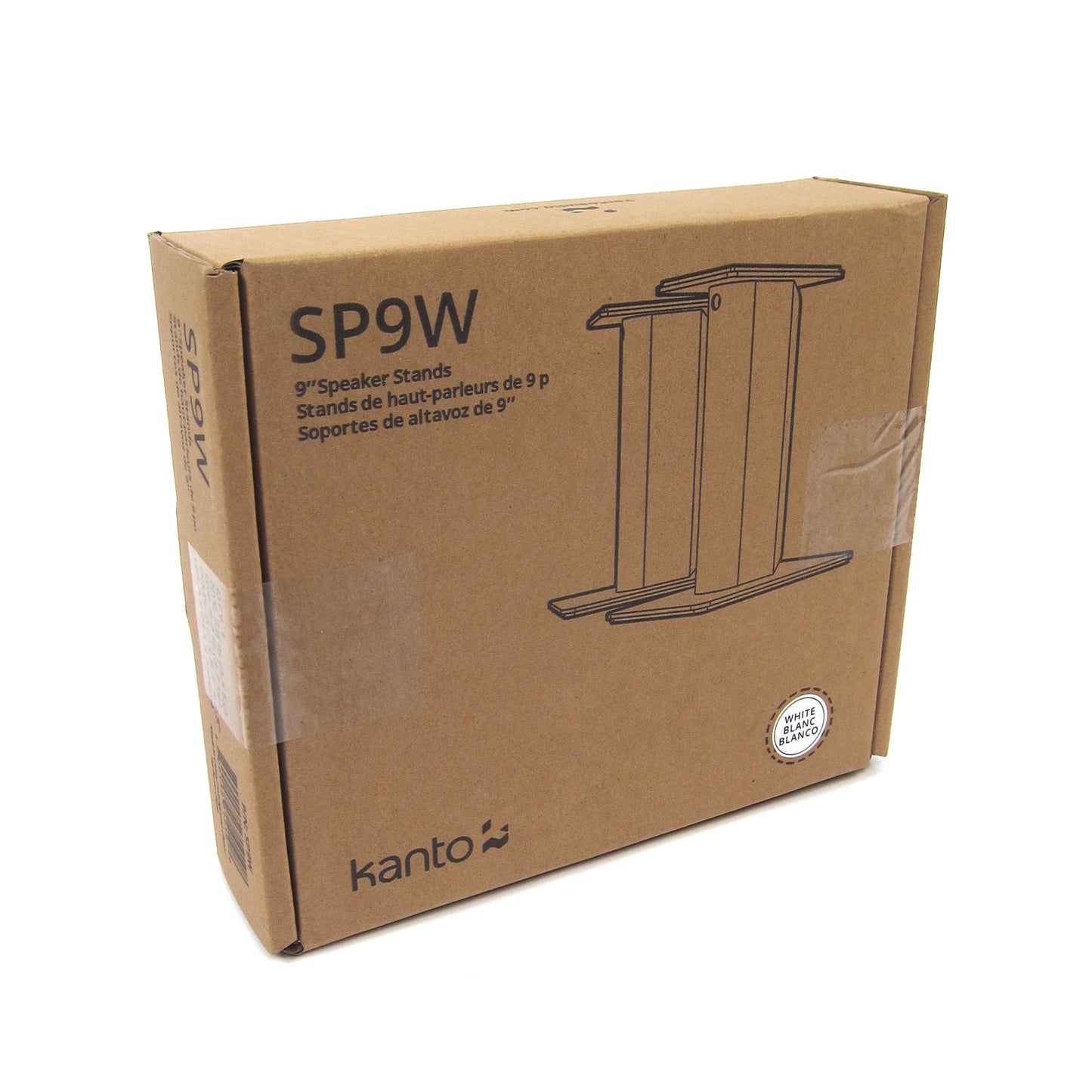 Kanto: SP9W Desktop Speaker Stands for YU2 / YU4 (9" Height / White / Pair)