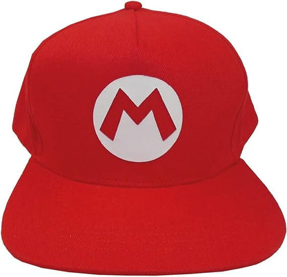 Nintendo Super Mario Badge Mario (Snapback Cap) One Size, Red [Hat]