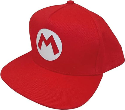 Nintendo Super Mario Badge Mario (Snapback Cap) One Size, Red [Hat]