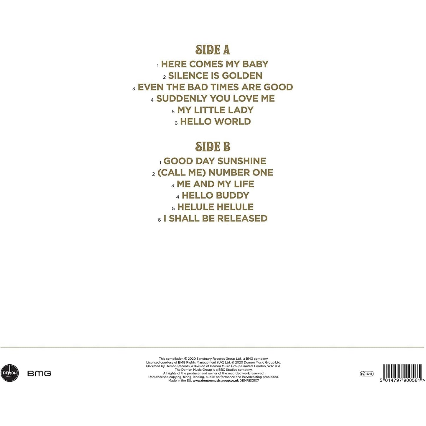 GOLD - The Tremeloes [Colour Vinyl]