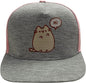 Pusheen Baseball Cap Hi Bye Logo Grey Snapback [Hat]