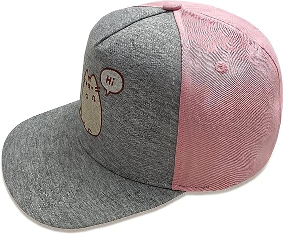 Pusheen Baseball Cap Hi Bye Logo Grey Snapback [Hat]