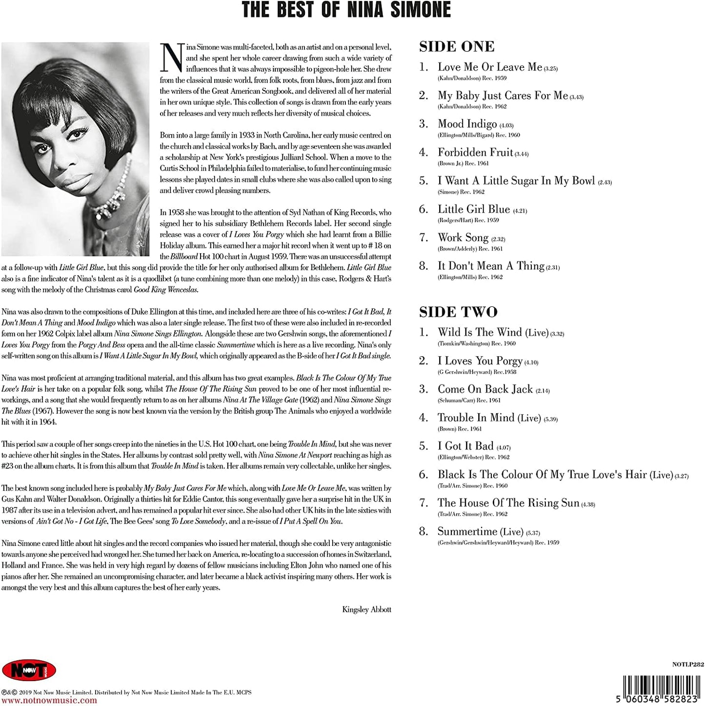 THE BEST OF - NINA SIMONE [VINYL]