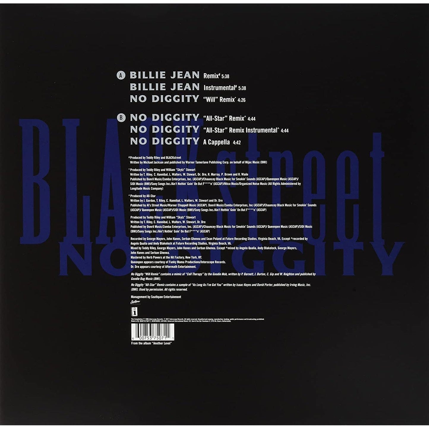 NO DIGGITY - BLACKSTREET (RSD 2017) [VINYL]