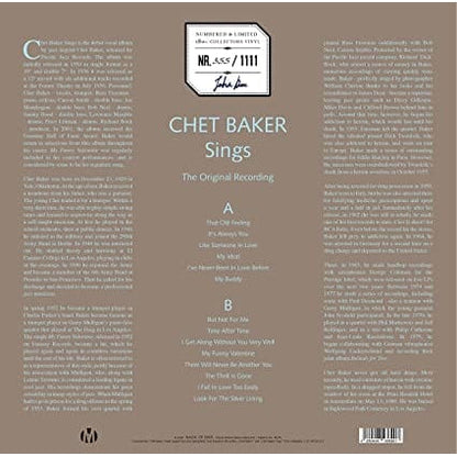 Chet Baker - Chet Baker Sings (The Original Recording) [VINYL]