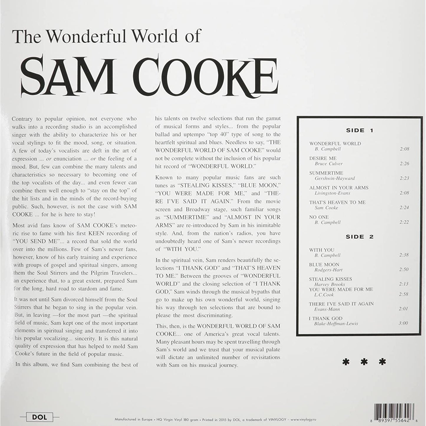 The Wonderful World of Sam Cooke - Sam Cooke [VINYL]