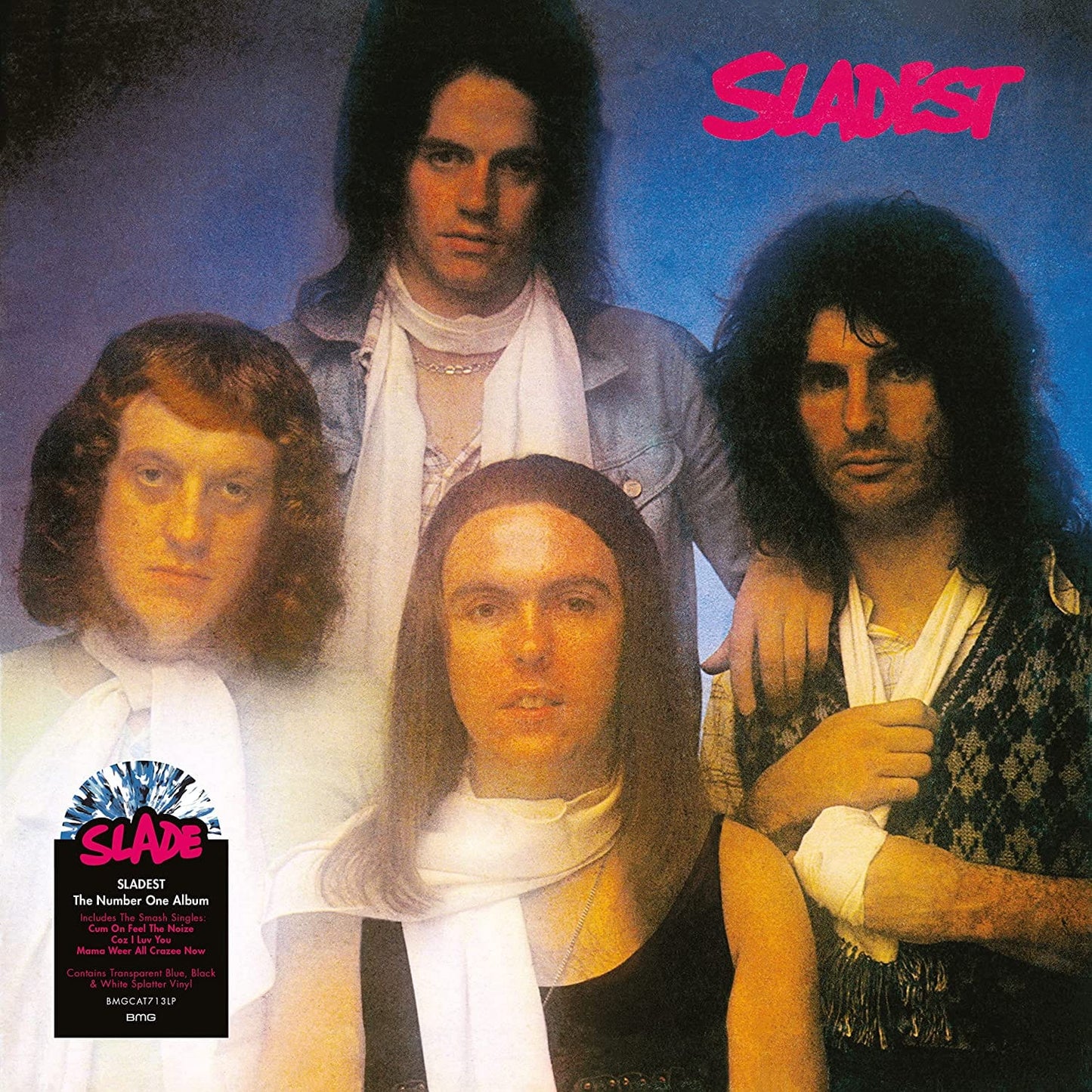 Sladest (Blue, Black & White Splatter Edition) - Slade [Colour Vinyl]