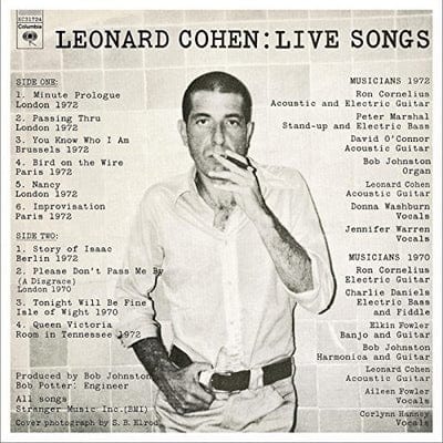 Live Songs - Leonard Cohen [VINYL]