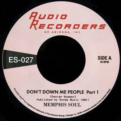 Don't down me people pt. 1/pt. 2 - Memphis Soul [VINYL]