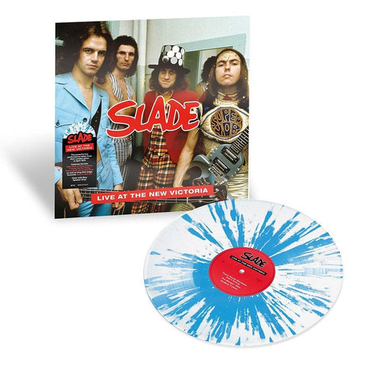 Live At The New Victoria (2024 Clear with Blue Splatter Reissue) - Slade [Colour Vinyl]