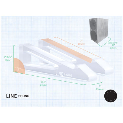 Line Phono: Acrylic Angler Speaker Stands