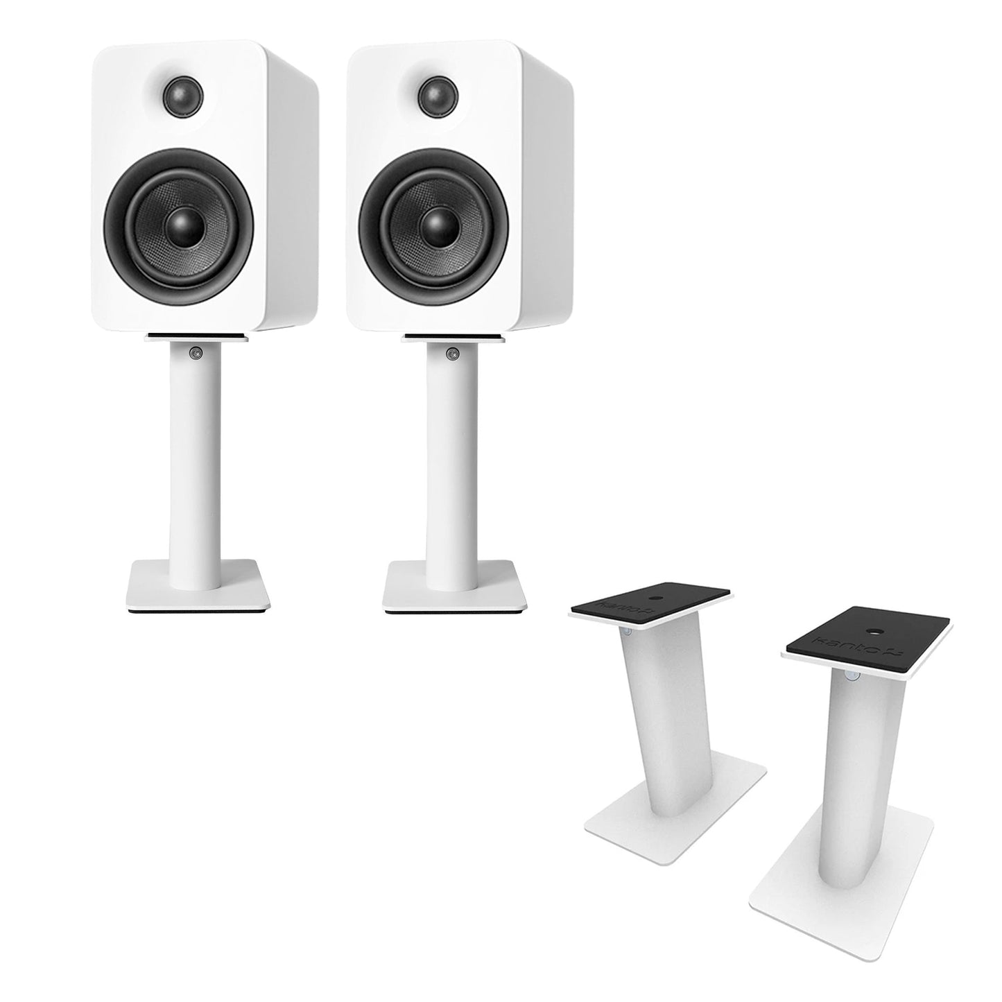 Kanto: SP9W Desktop Speaker Stands for YU2 / YU4 (9" Height / White / Pair)