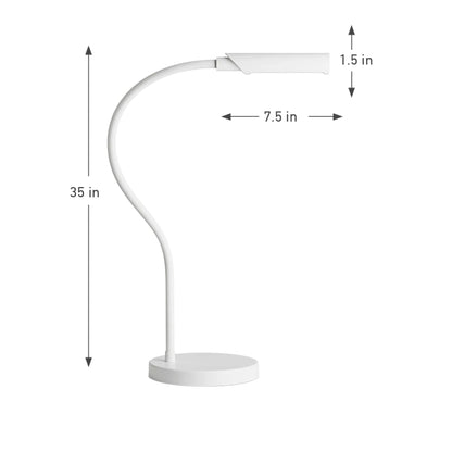 Reliable Corp.: UberLight Flex Turntable Lamp - White / Tabletop Model