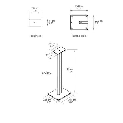 Line Phono: Cube Plus / 26" Kanto Speaker Stands / Bundle