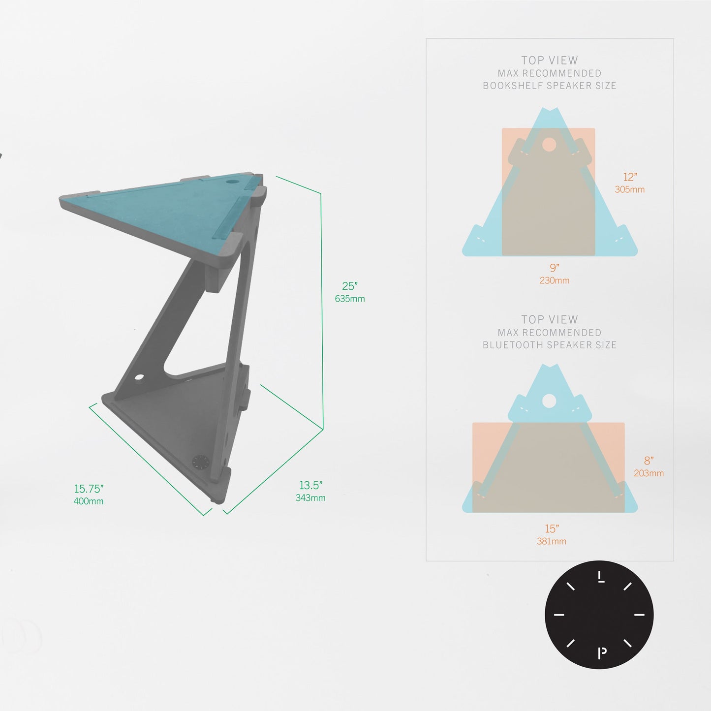 Line Phono: Speaker Stand for Bookshelf Speakers / Sonos