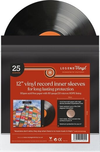 Legend Vinyl LV19 Vinyl Pack of 25 Record Sleeves [Accessories]